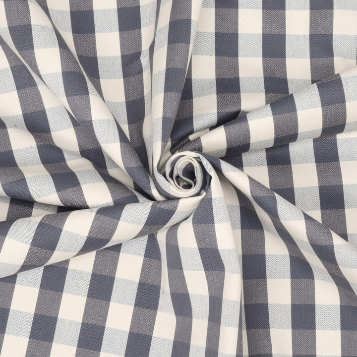 Croyde Check Charcoal Grey Fabric