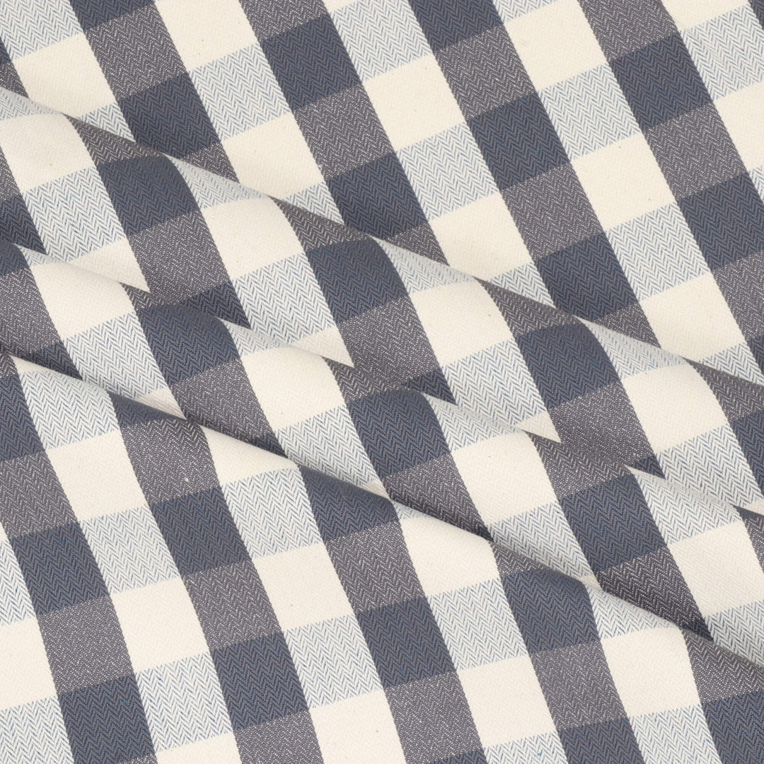 Clearance Croyde Check Charcoal Grey Fabric