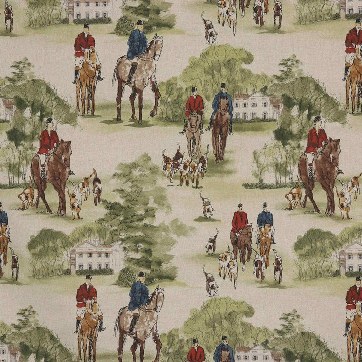 Crosby Hunting Horse & Hound Double Width Fabric