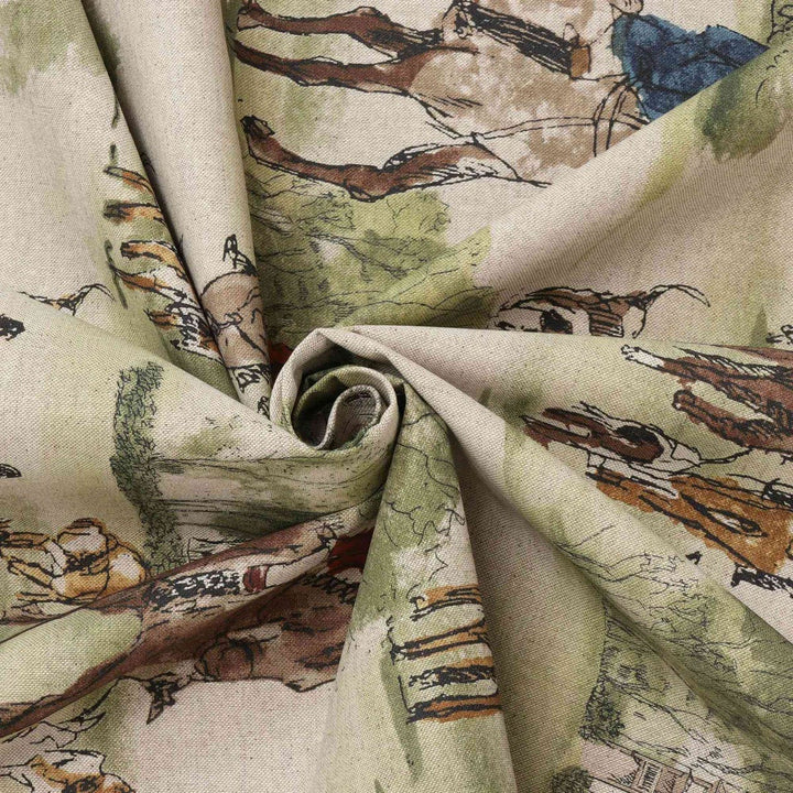 Crosby Hunting Horse & Hound Double Width Fabric