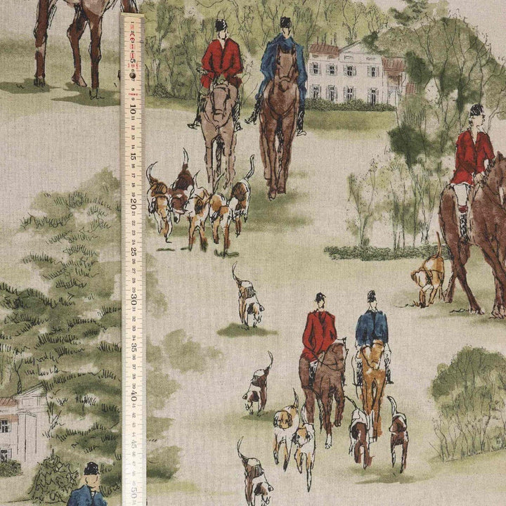 Crosby Hunting Horse & Hound Double Width Fabric