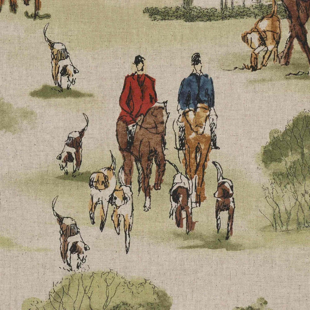 Crosby Hunting Horse & Hound Double Width Fabric