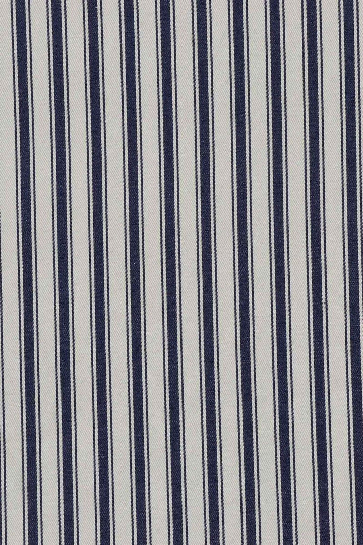 Vintage Deck Stripe Navy 100% Cotton Fabric