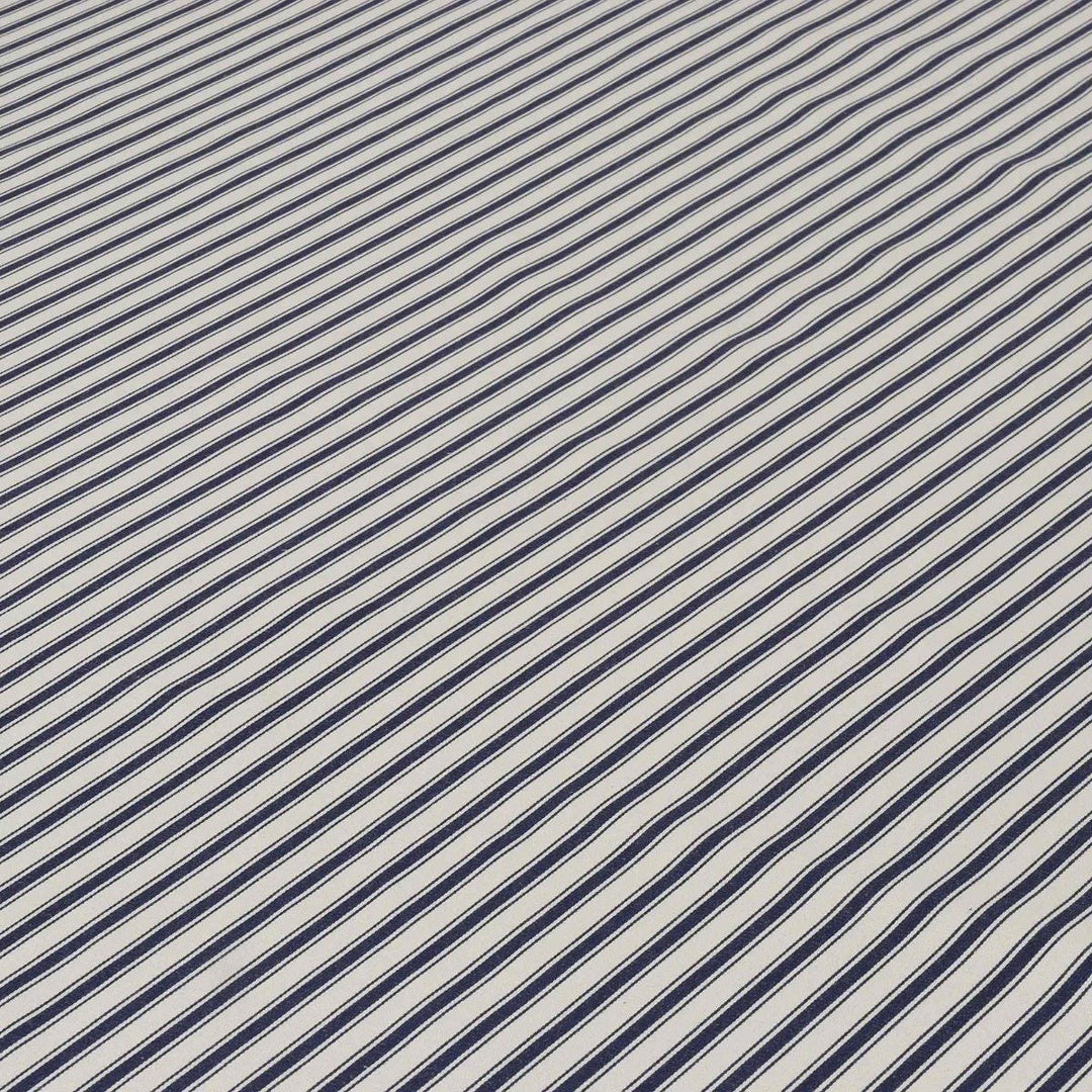 Vintage Deck Stripe Navy 100% Cotton Fabric