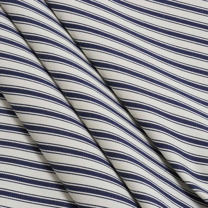 Vintage Deck Stripe Navy 100% Cotton Fabric