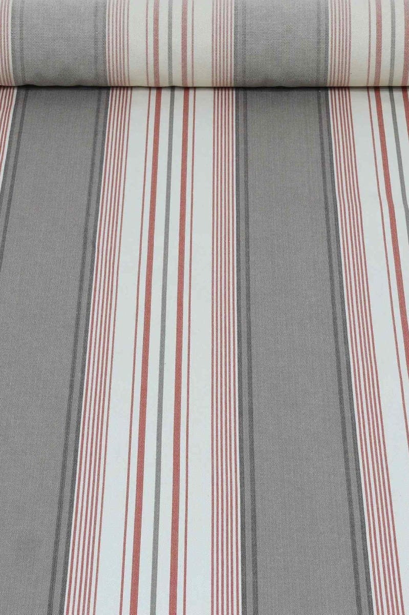 Clearance A4 Red & Brown Stripe Fabric