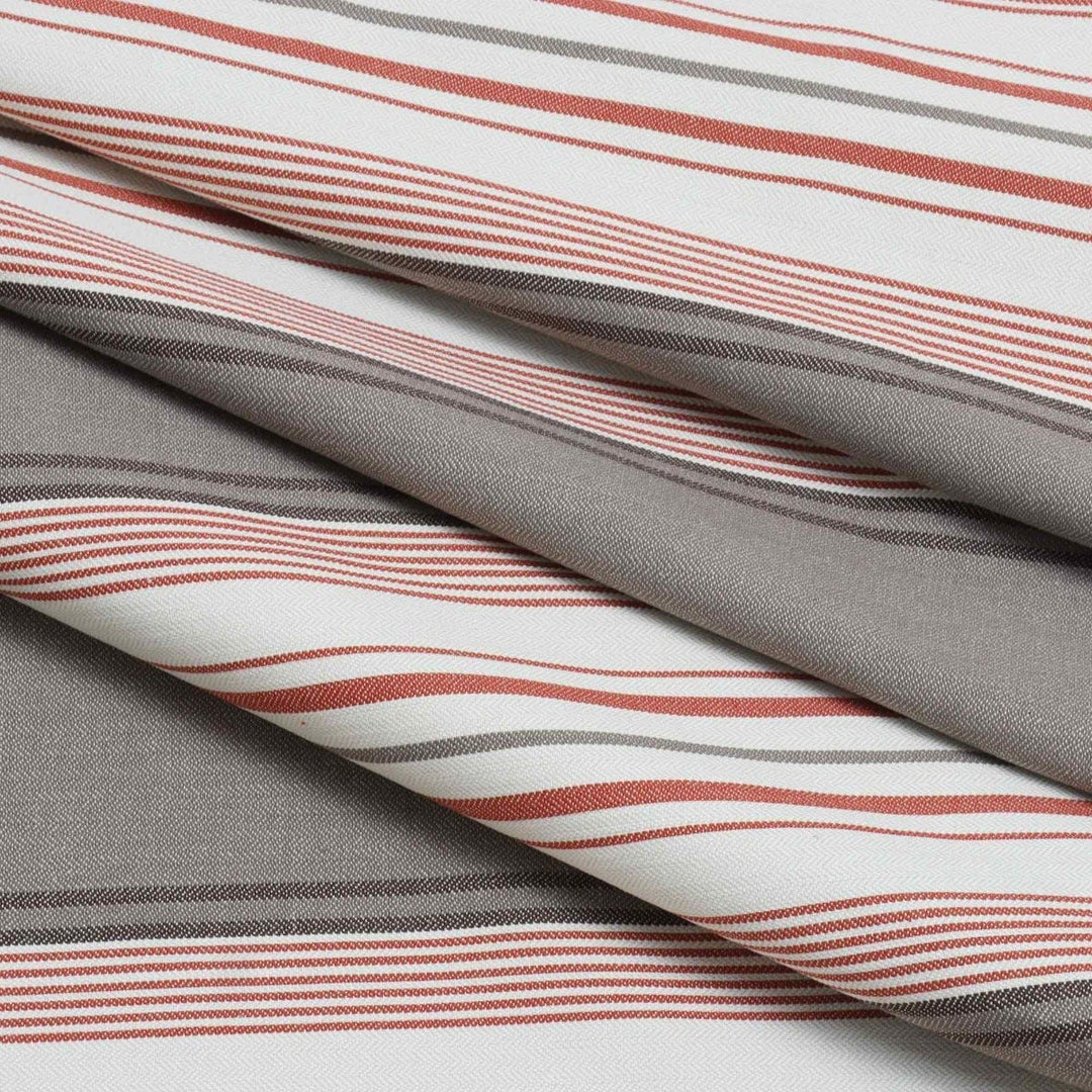 Clearance A4 Red & Brown Stripe Fabric