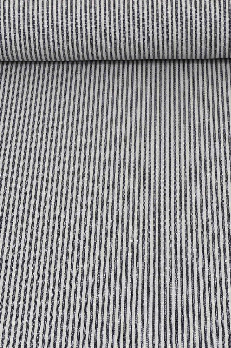 Pinstripe Navy Fabric