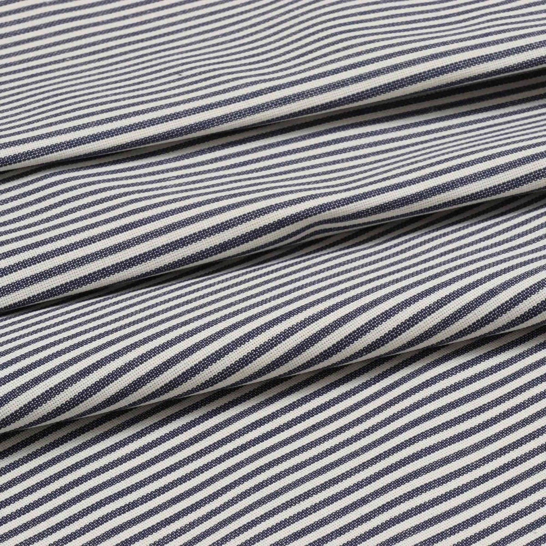 Pinstripe Navy Fabric