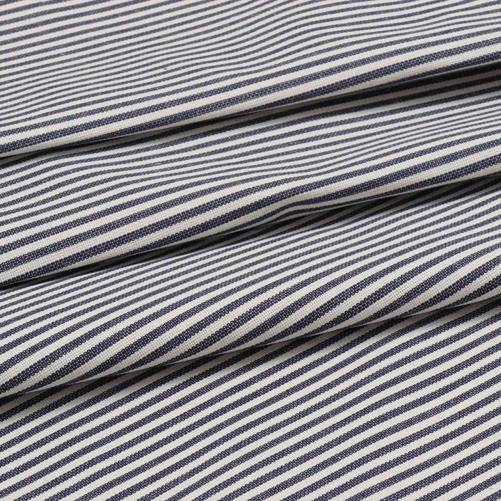 Pinstripe Navy Fabric