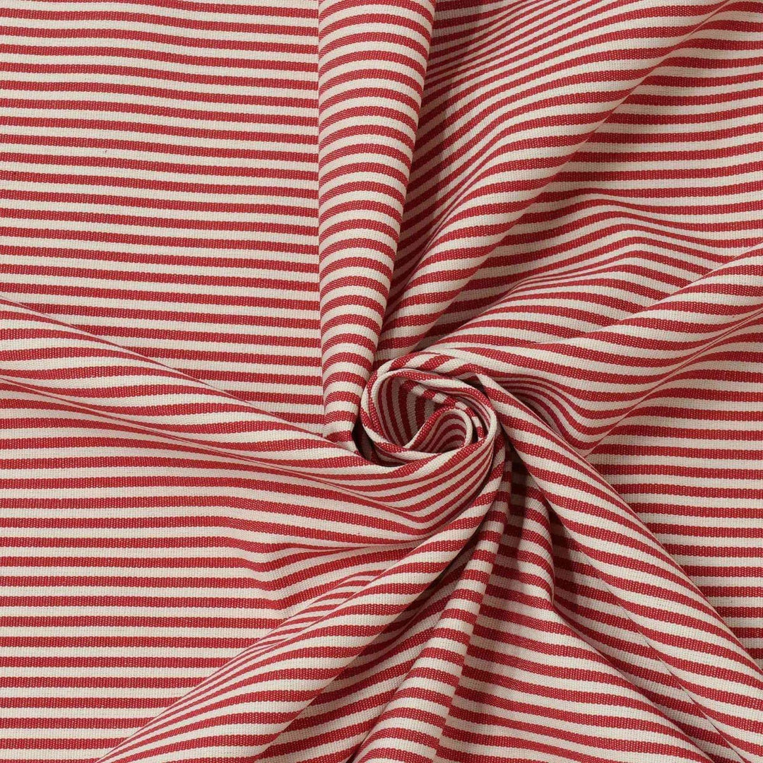 Pinstripe Red Fabric