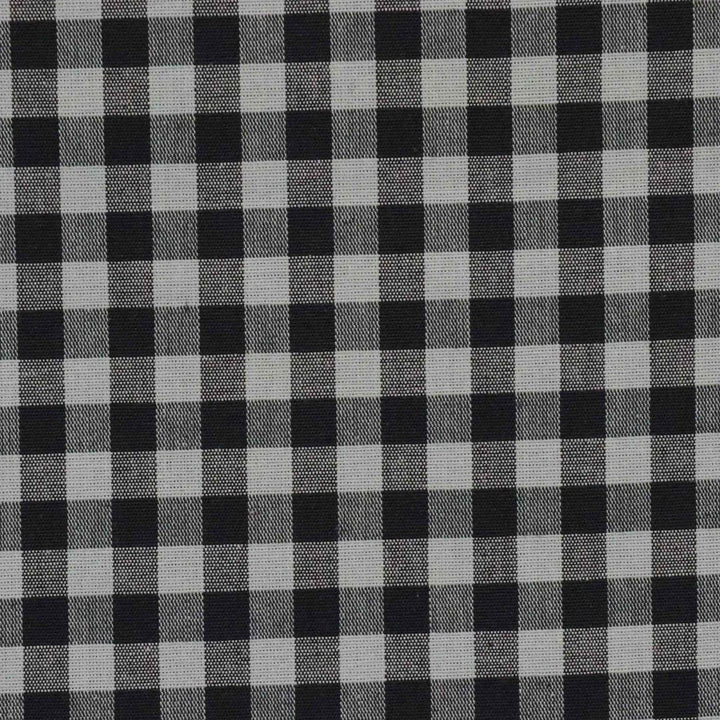 Gingham Check Fabric - Duck Egg & Black