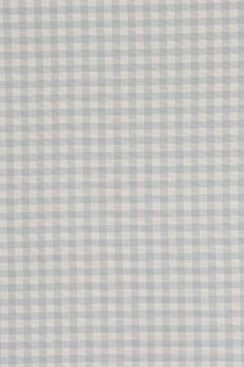Gingham Check Baby Blue Fabric