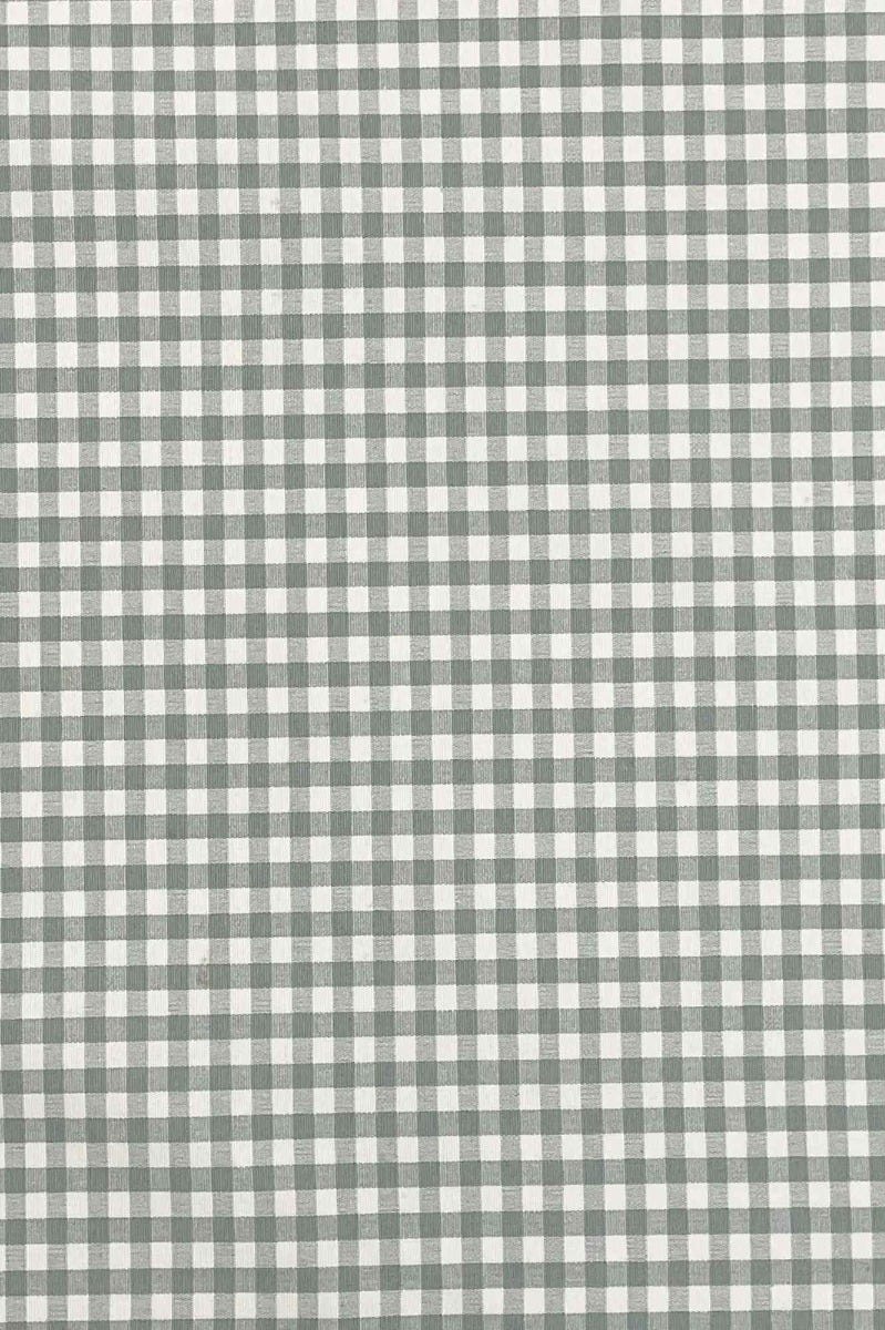 Gingham Micro Check Fabric - Duck Egg