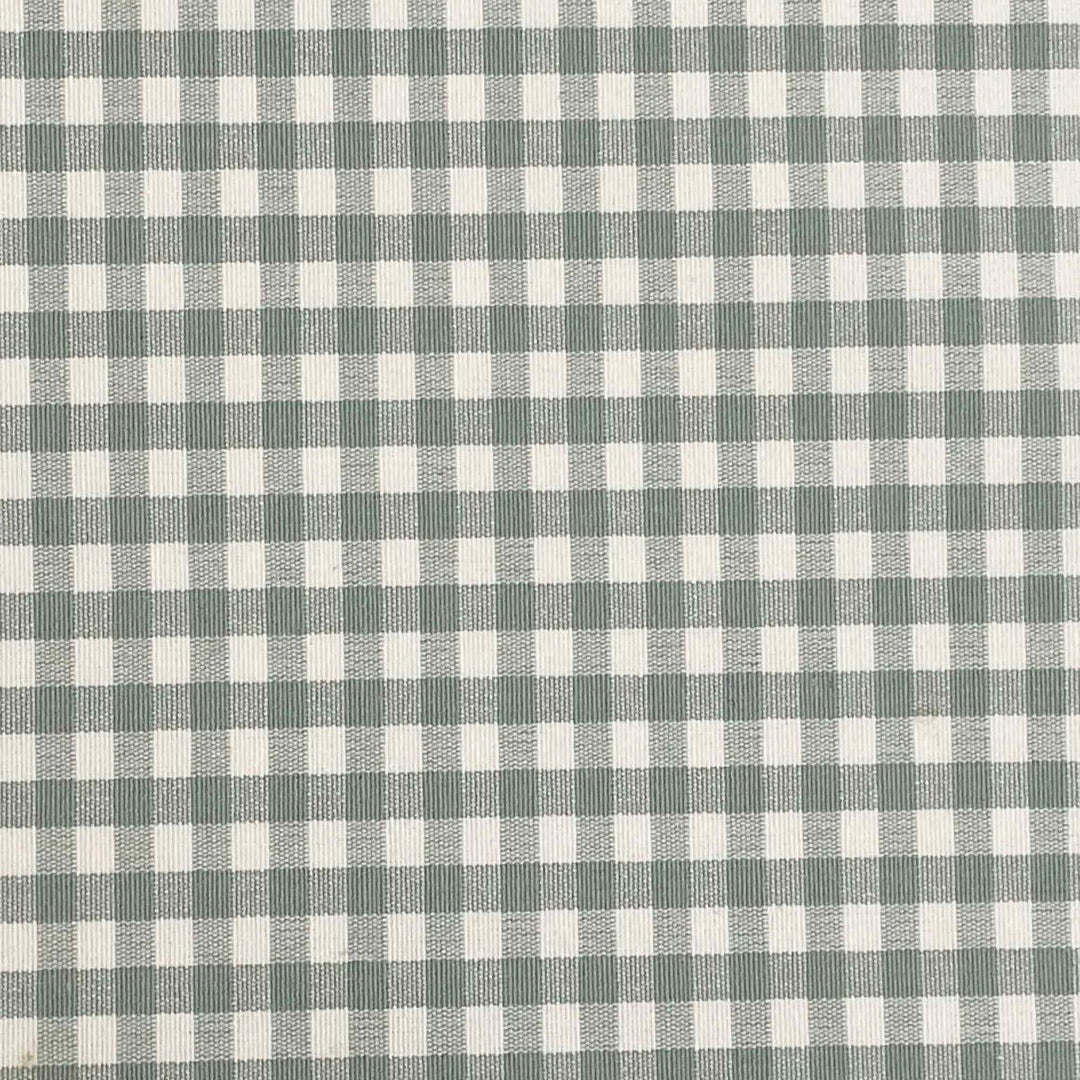 Gingham Micro Check Fabric - Duck Egg