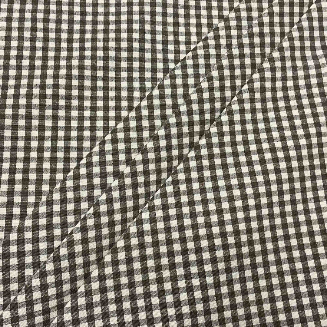 Gingham Micro Check Fabric - Grayish