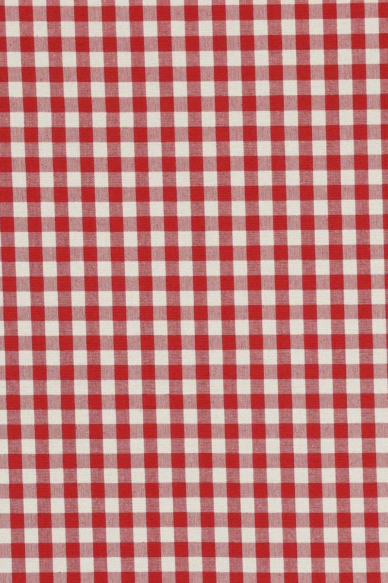 Gingham Check Fabric - Red