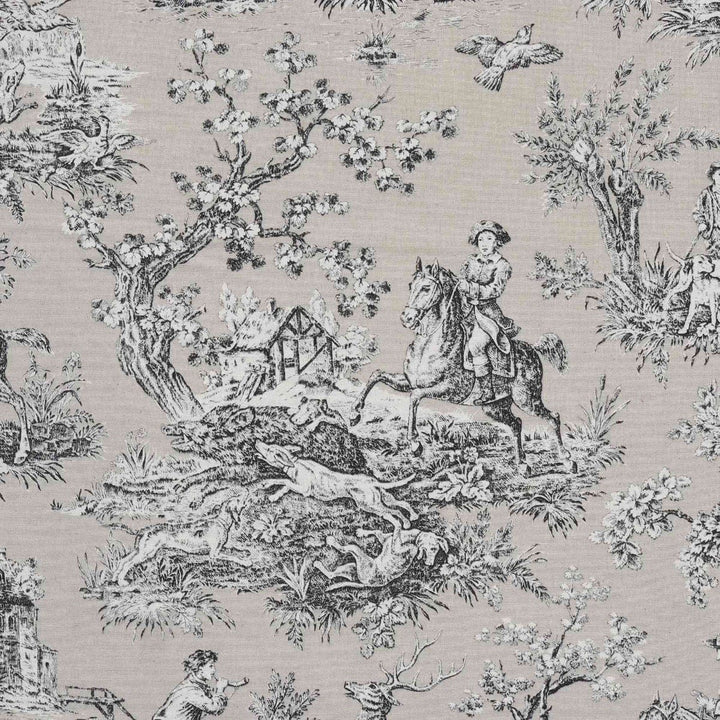 French Hunting Toile Beige Double Width Fabric