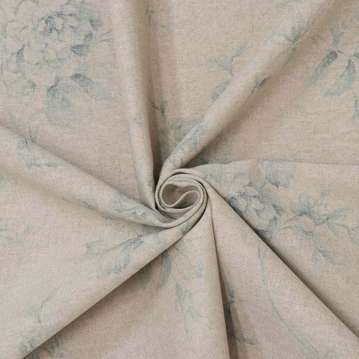 French Faded Blue Rose Double Width Fabric