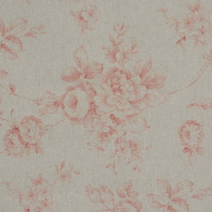 French Faded Red Rose Double Width Fabric