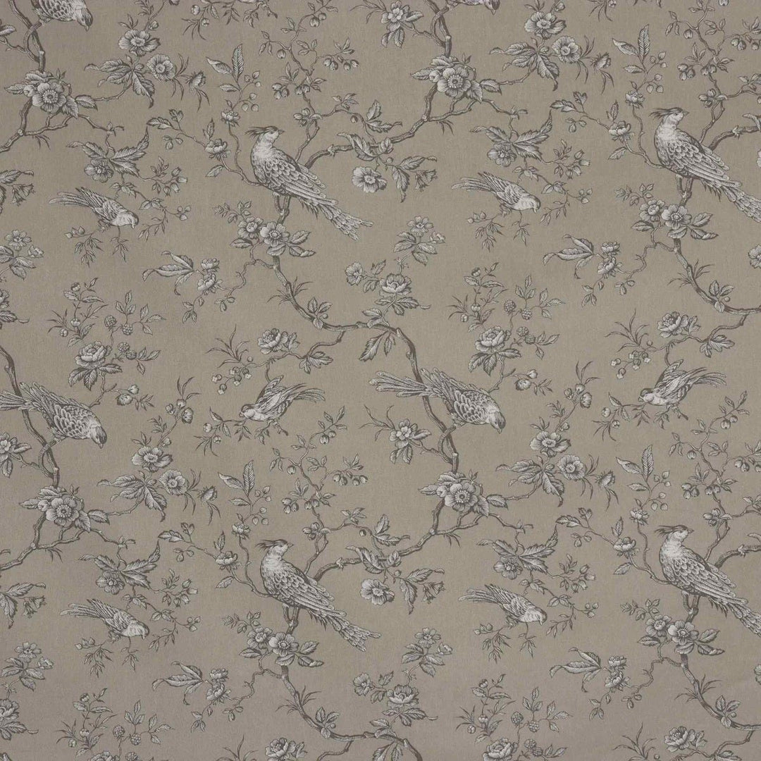 Isabelle Bird Beige Toile Double Width Fabric