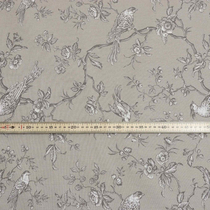 Isabelle Bird Beige Toile Double Width Fabric