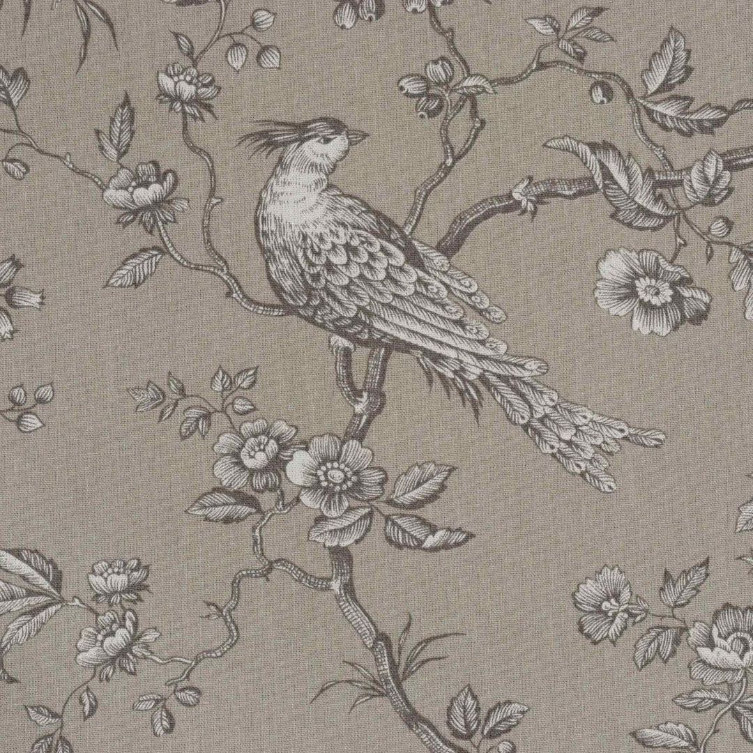 Isabelle Bird Beige Toile Double Width Fabric