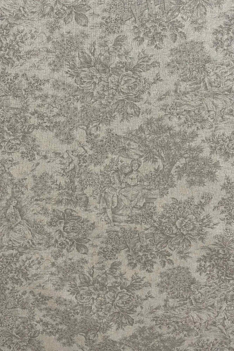 Vintage Toile Grey Fabric