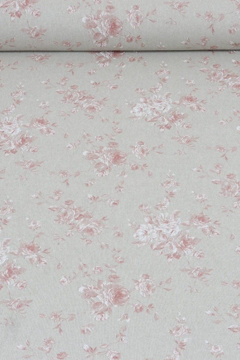 Zen Rose Coral Fabric