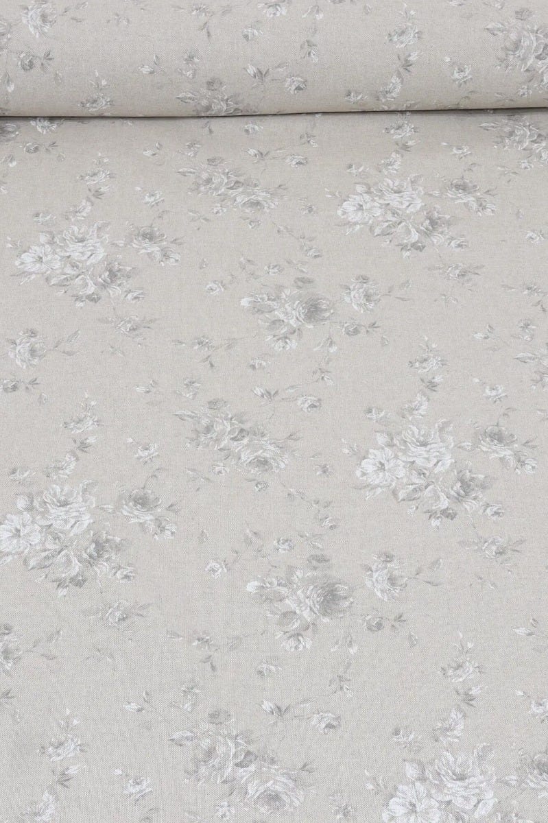 Zen Rose Dove Grey Fabric