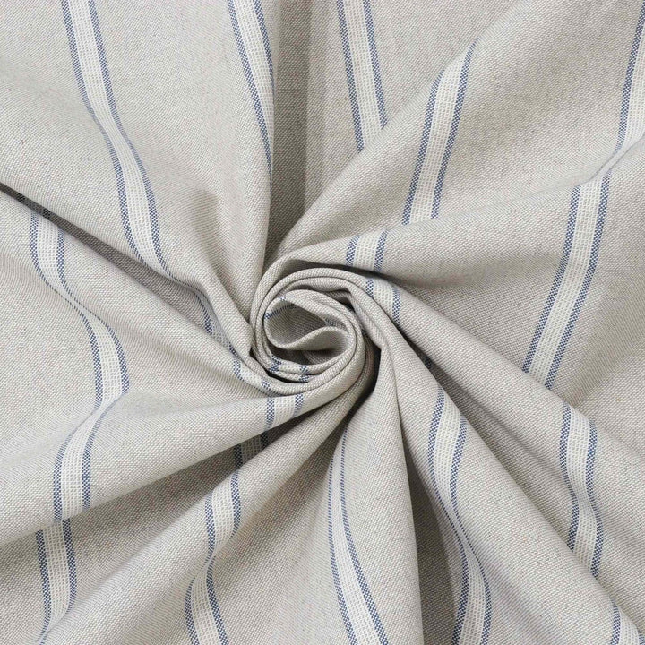 Double Stripe Blue Double Width Fabric