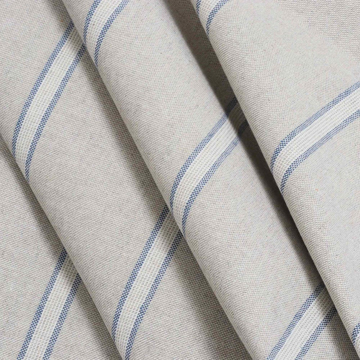 Double Stripe Blue Double Width Fabric