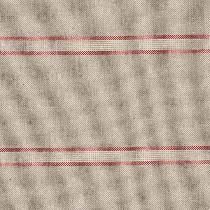 Double Stripe Red Double Width Fabric