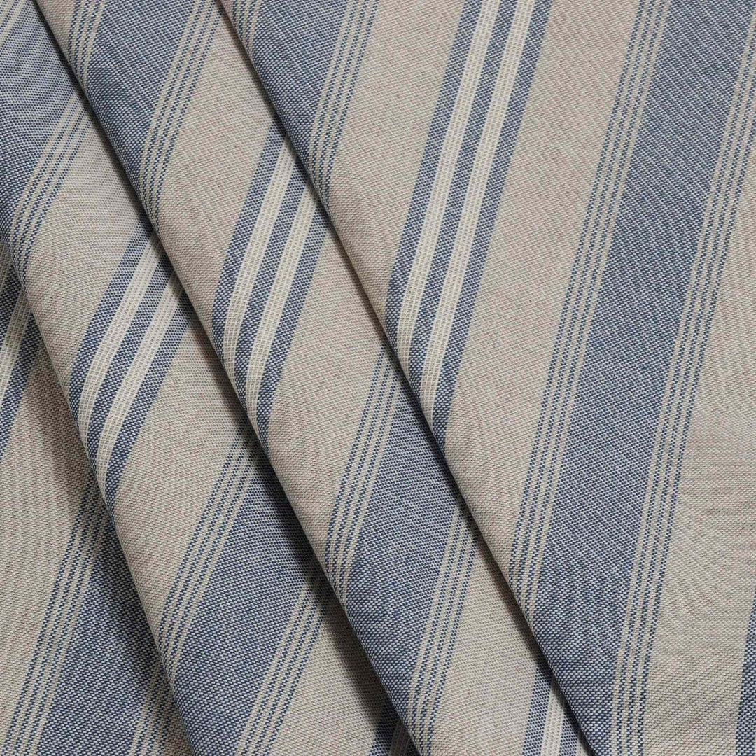 Harvard Stripe Blue Double Width Fabric