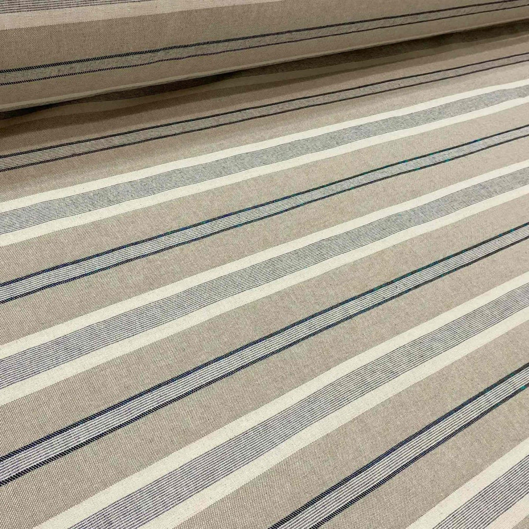 Princeton Stripe Blue Double Width Fabric