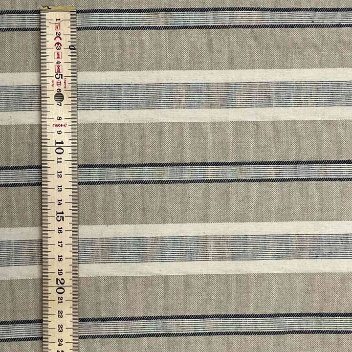 Princeton Stripe Blue Double Width Fabric