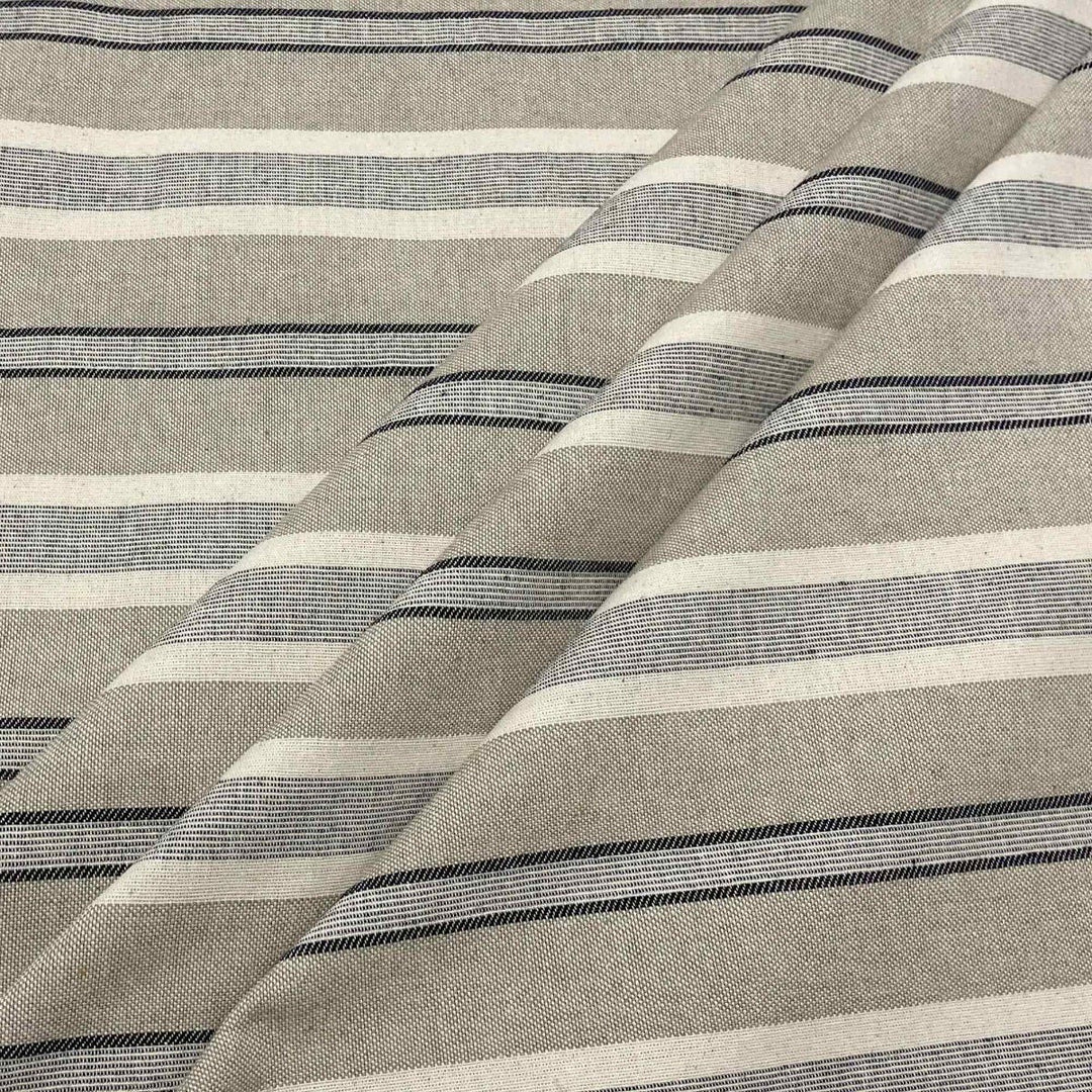 Princeton Stripe Blue Double Width Fabric