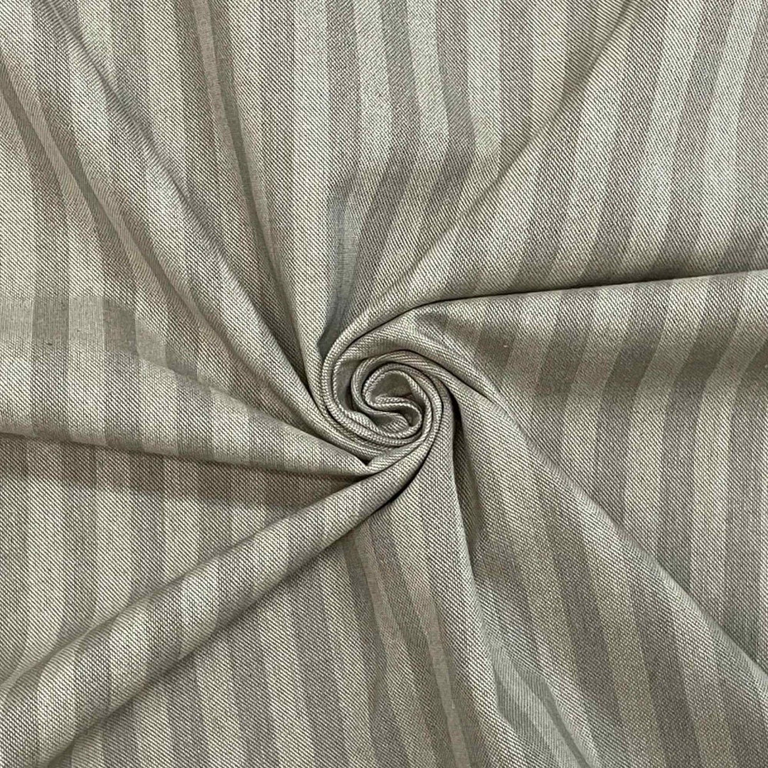 Stanford Stripe Dove Grey Double Width Fabric