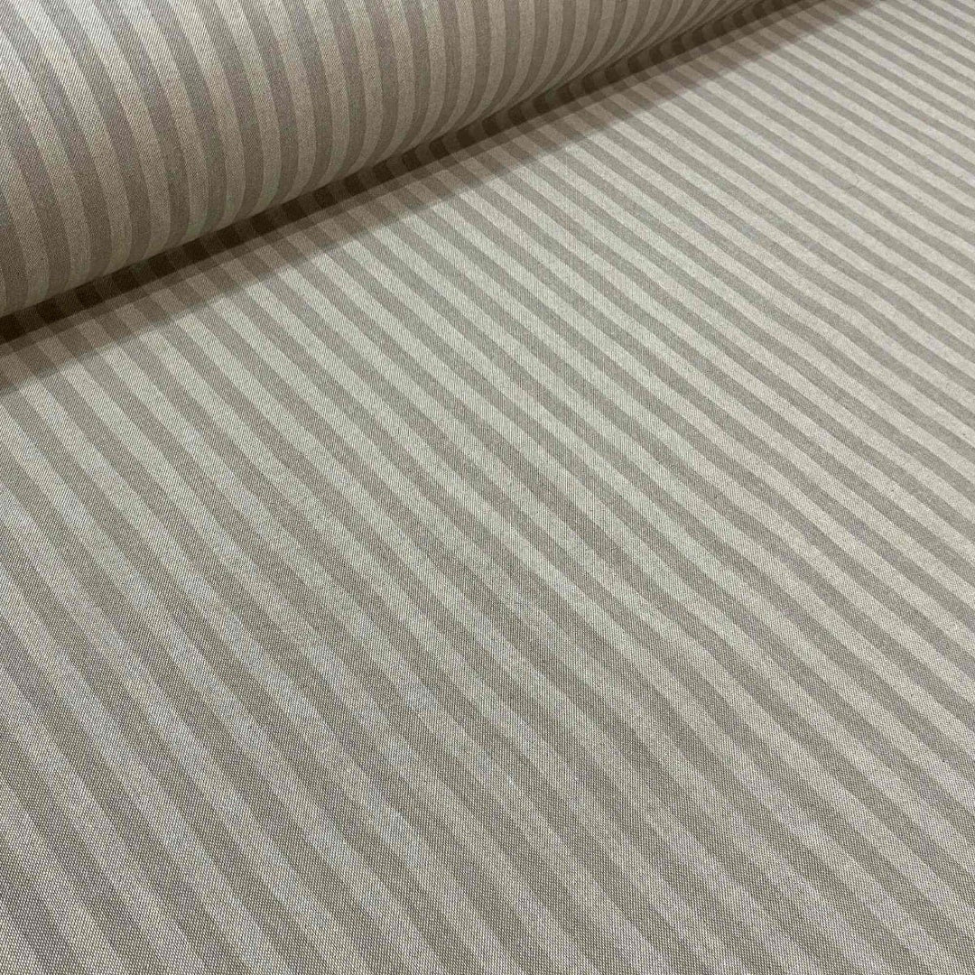 Stanford Stripe Dove Grey Double Width Fabric