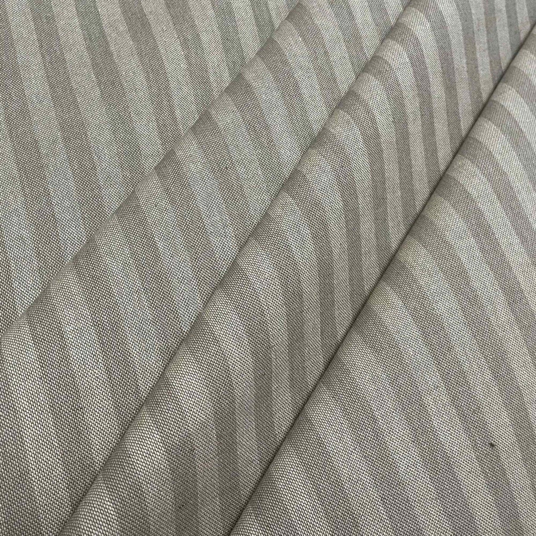 Stanford Stripe Dove Grey Double Width Fabric