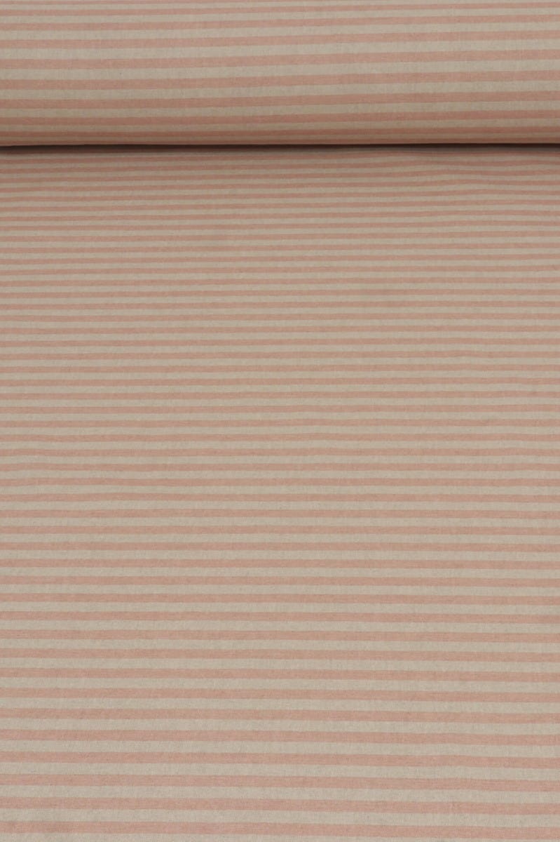 Stanford Stripe Red Double Width Fabric