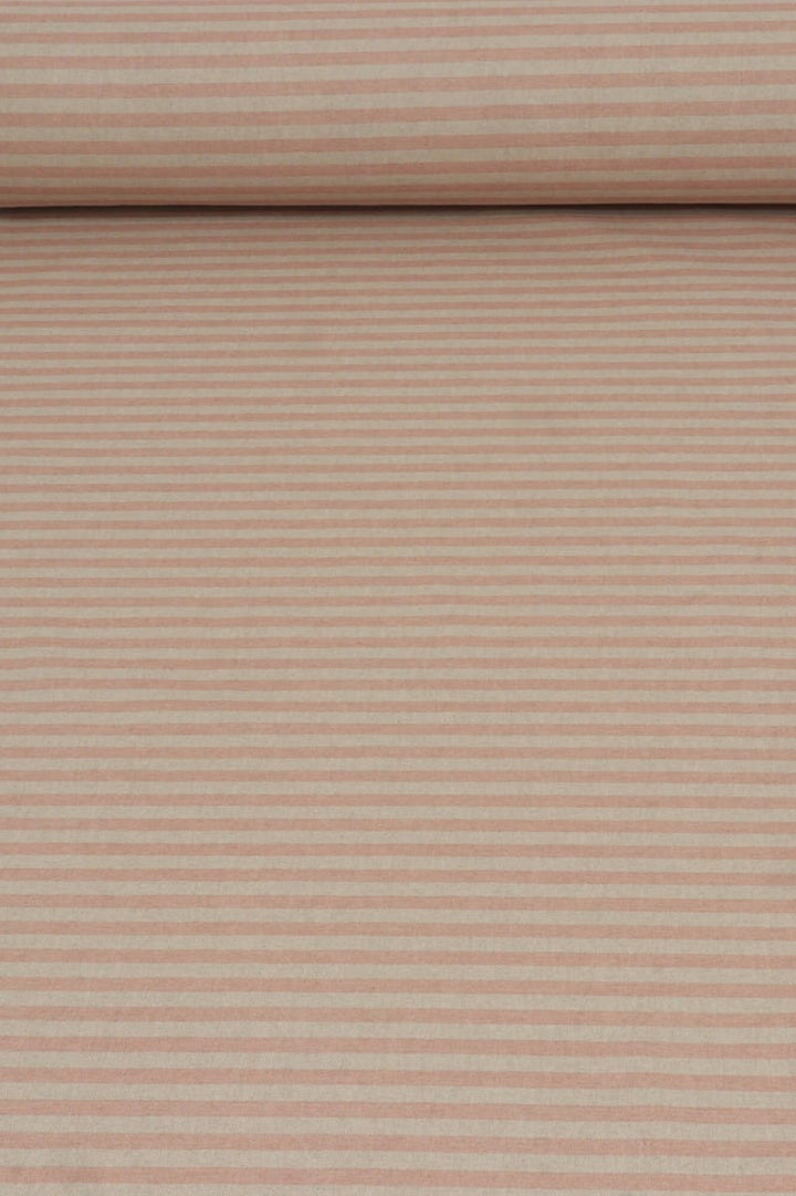 Stanford Stripe Red Double Width Fabric