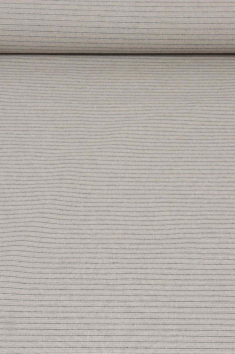 Yale Ticking Stripe Charcoal Double Width Fabric