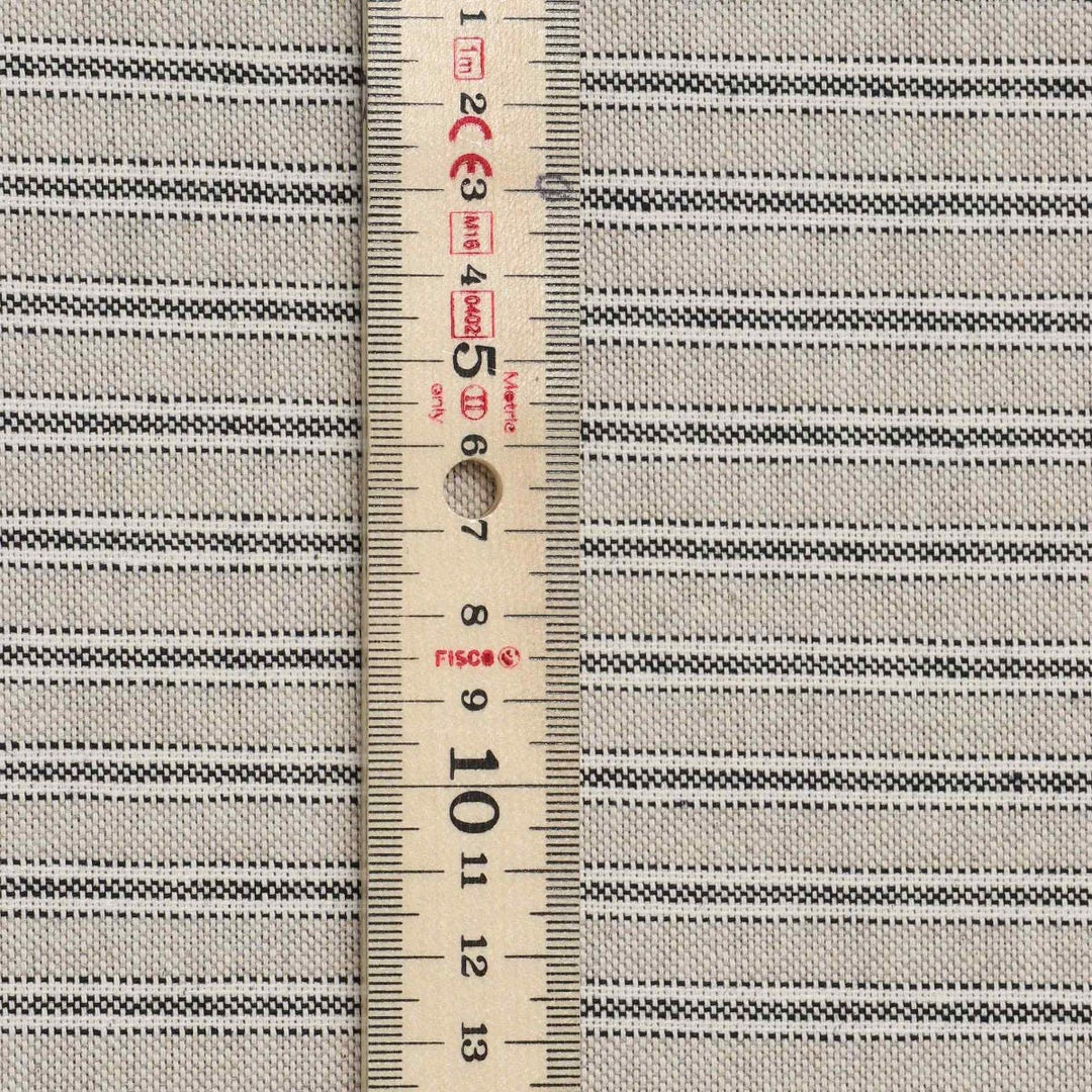 Yale Ticking Stripe Charcoal Double Width Fabric