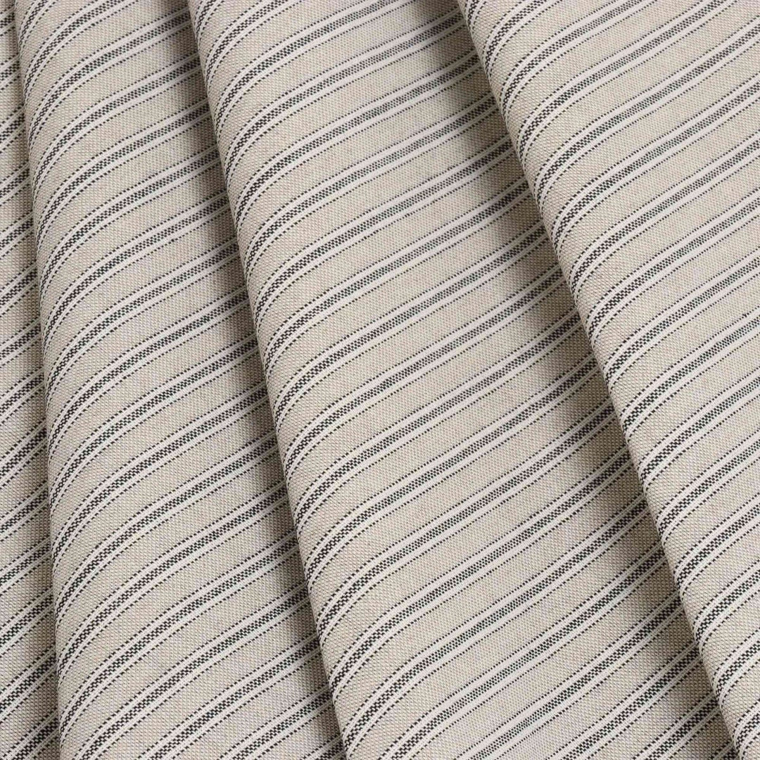 Yale Ticking Stripe Charcoal Double Width Fabric