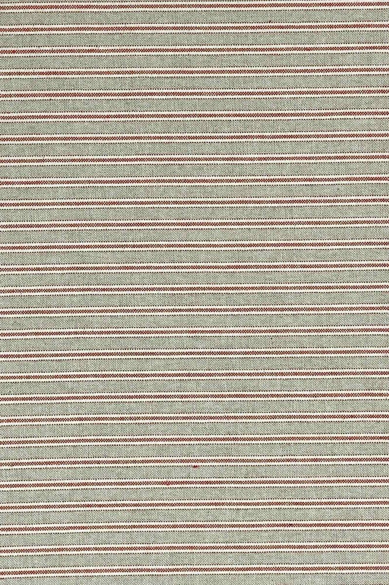 Yale Ticking Stripe Red Double Width Fabric