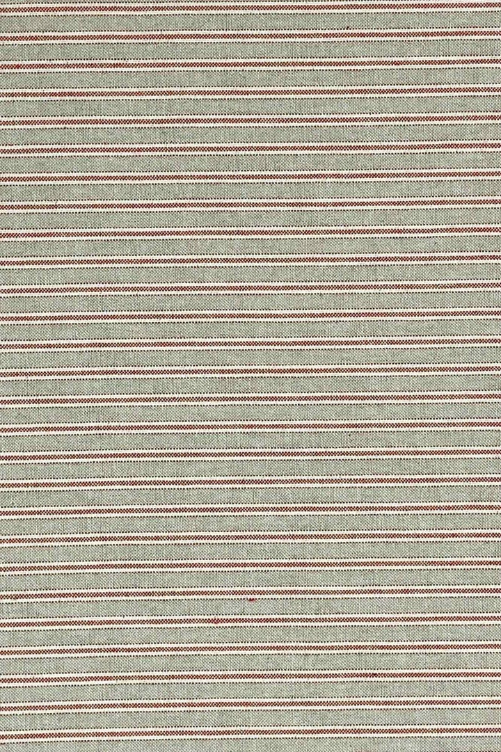 Yale Ticking Stripe Red Double Width Fabric