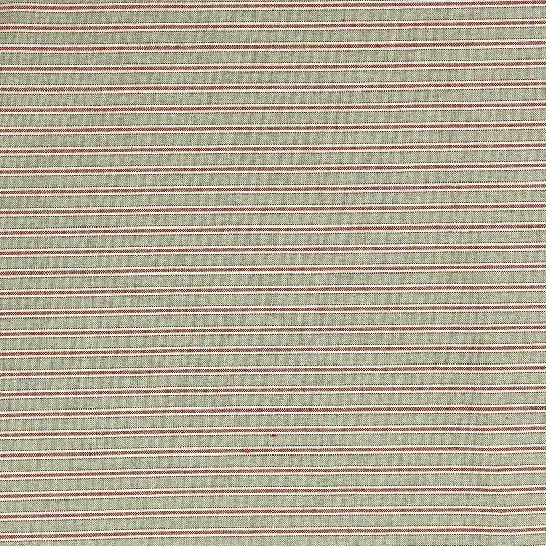 Yale Ticking Stripe Red Double Width Fabric