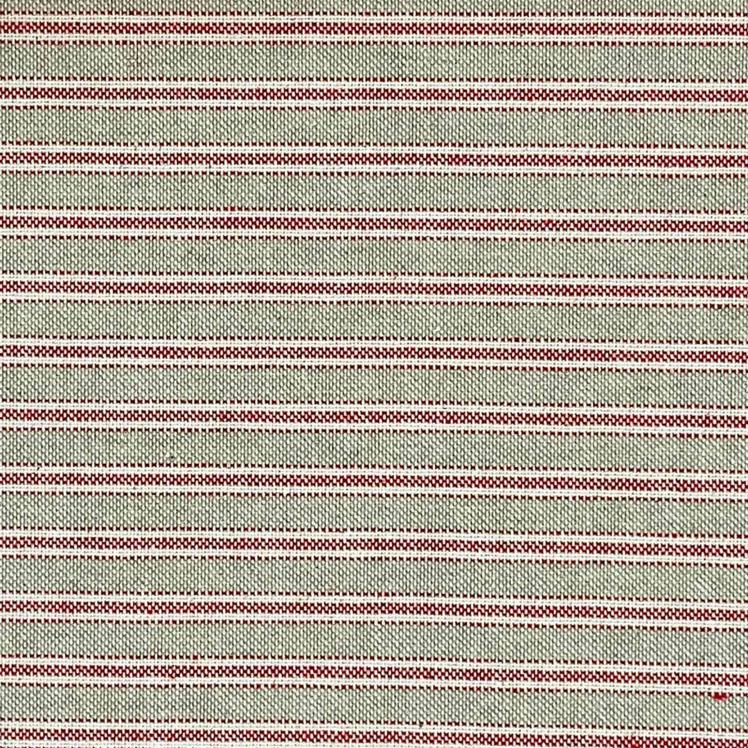 Yale Ticking Stripe Red Double Width Fabric