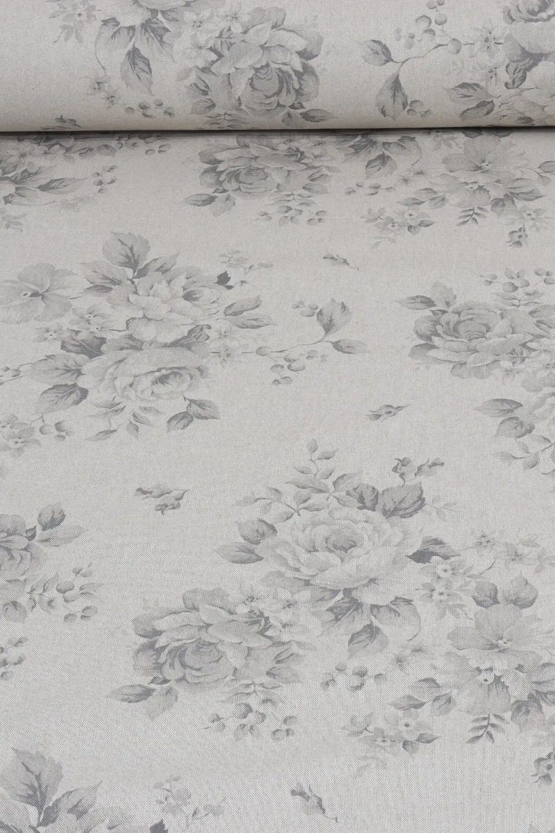 Dorothy Rose Dove Grey Double Width Fabric